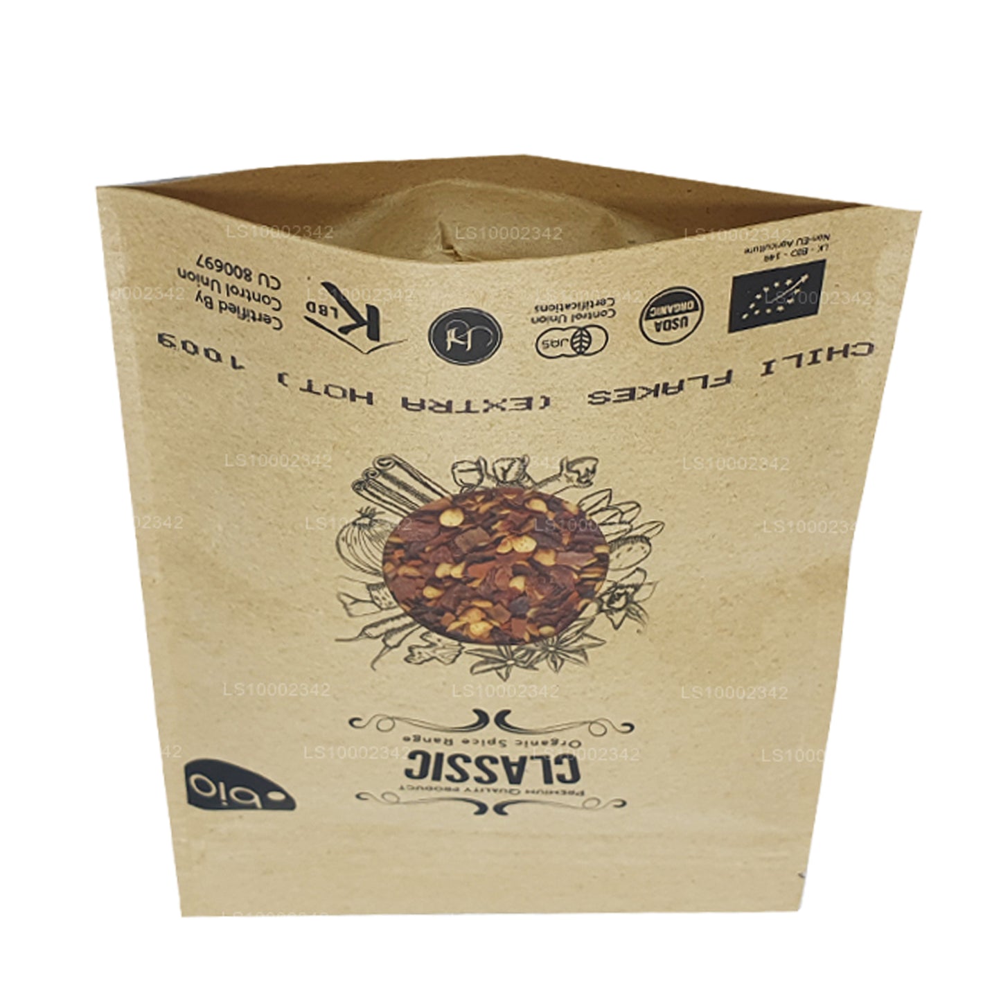 Lakpura biologische chilivlokken extra heet