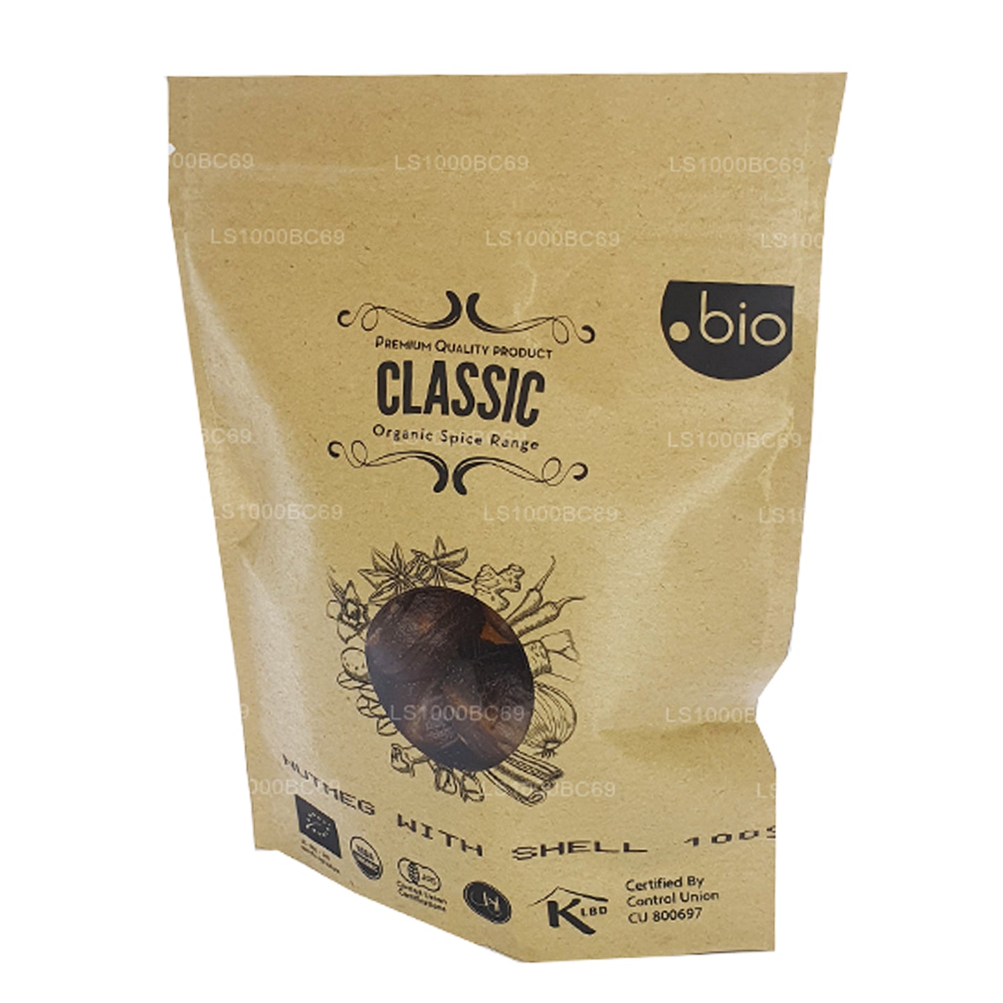 Lakpura biologische nootmuskaat met schelp