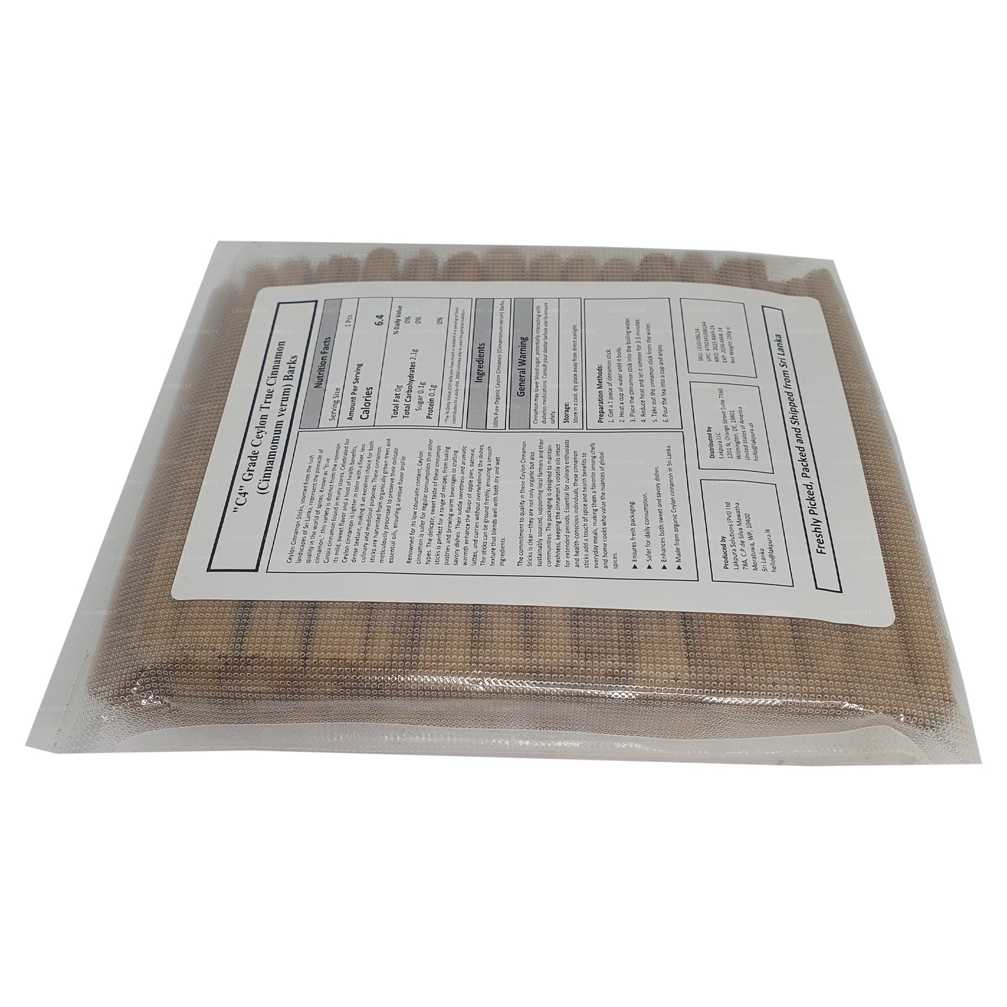 Lakpura „C4" Grade Ceylon True Cinnamon Barks Pack
