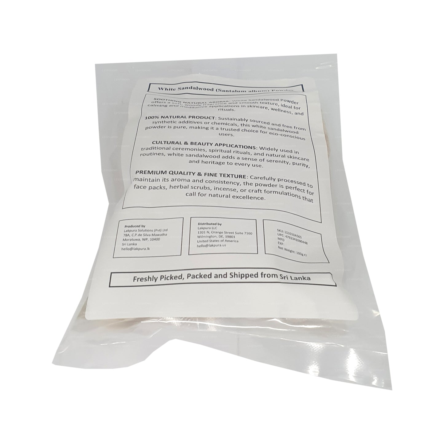 Lakpura wit sandelhoutpoeder (100 g)