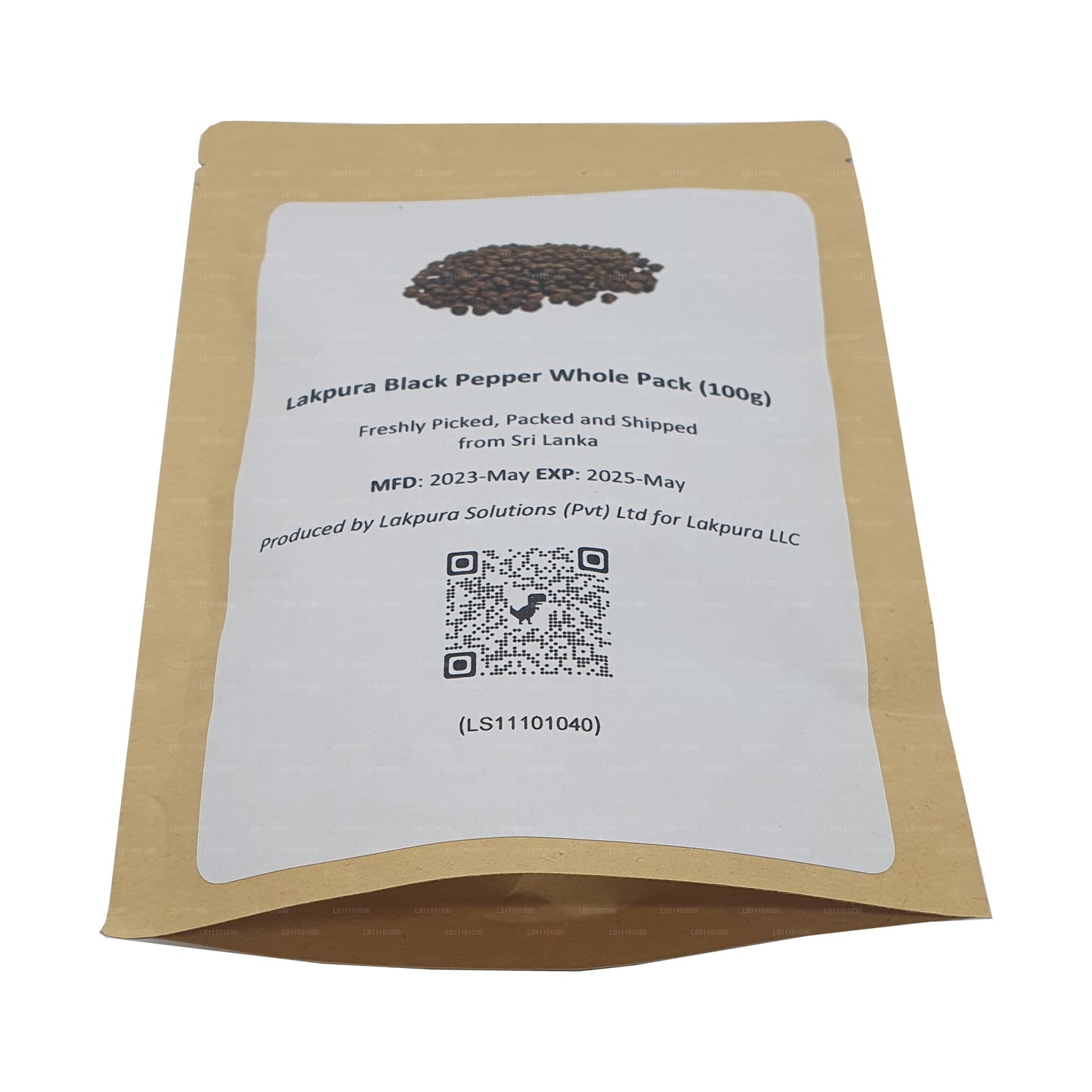 Lakpura zwarte peper, hele verpakking