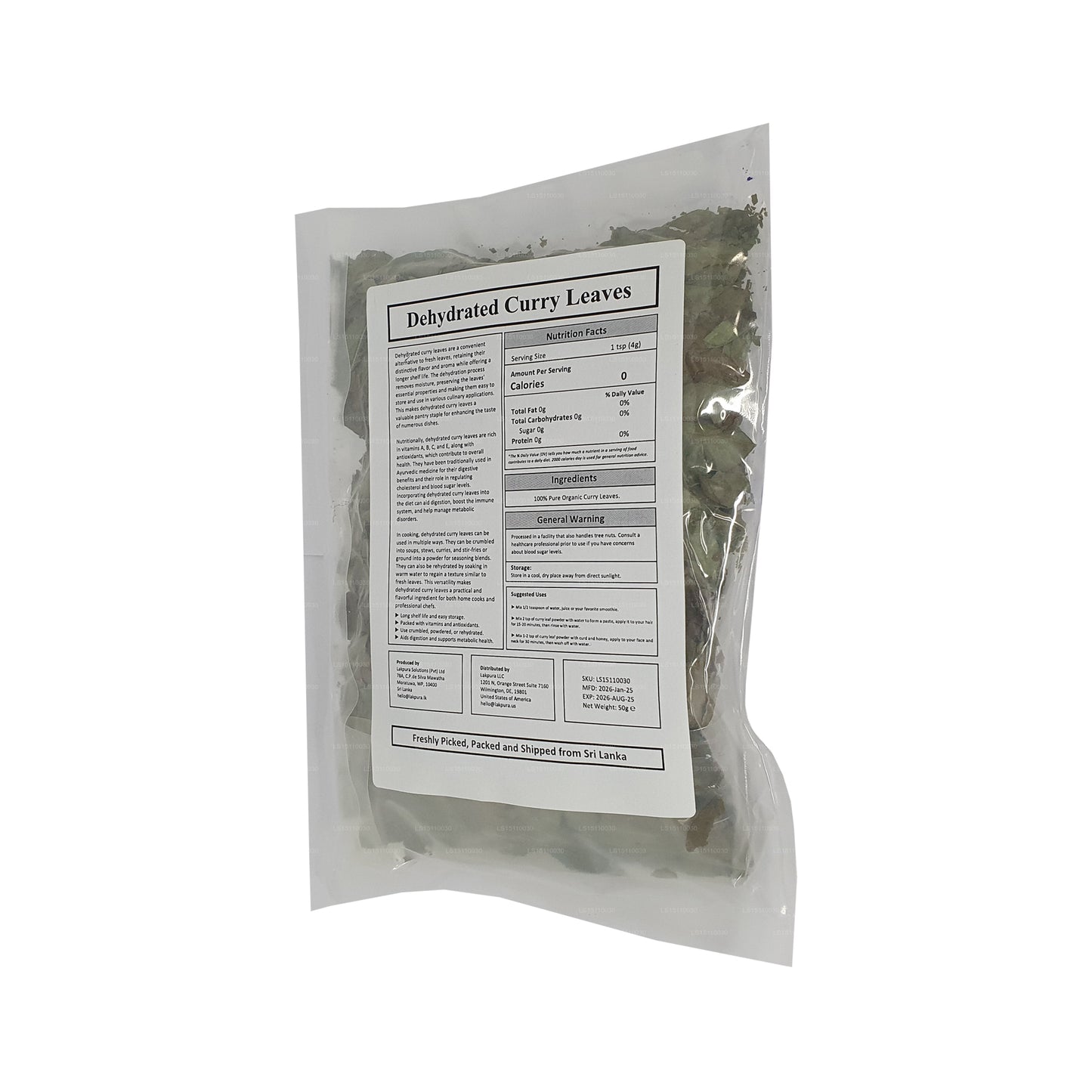 Lakpura® Gedroogde Curryblaadjes