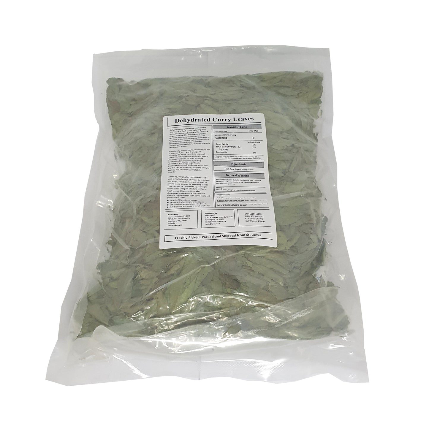 Lakpura® Gedroogde Curryblaadjes