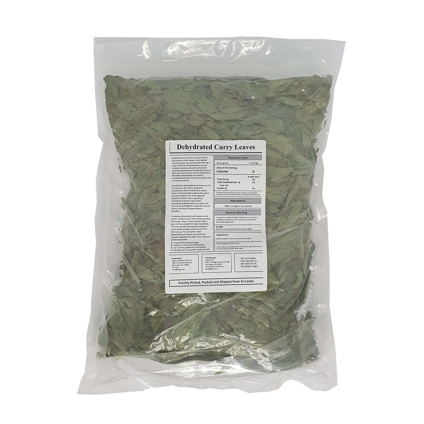 Lakpura® Gedroogde Curryblaadjes