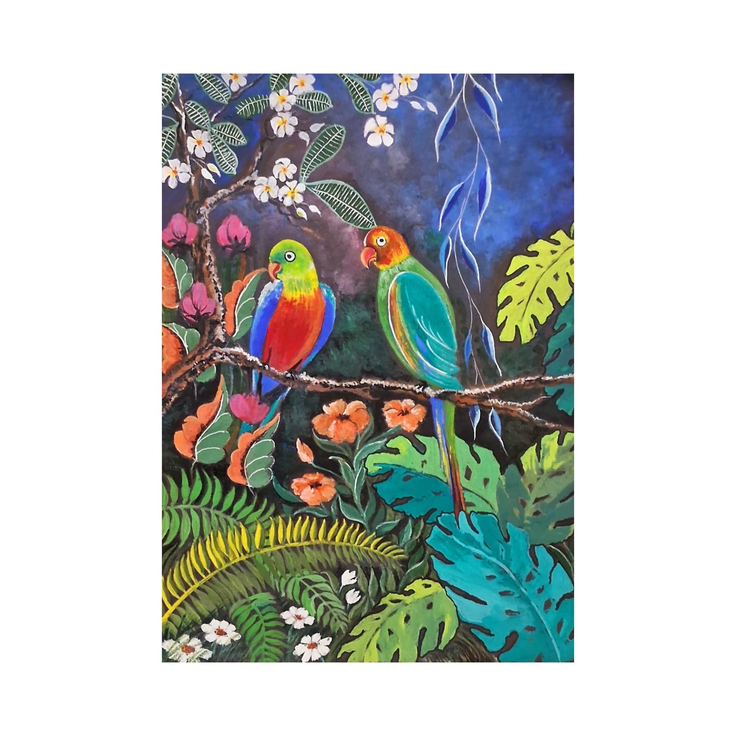Lakpura® Vogels in het Bos Muurkunstwerk