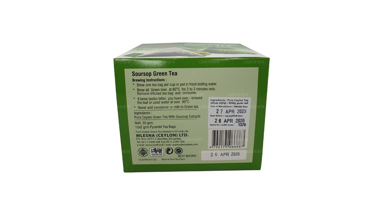 Mlesna Soursop groene thee (30 g) 15 theezakjes