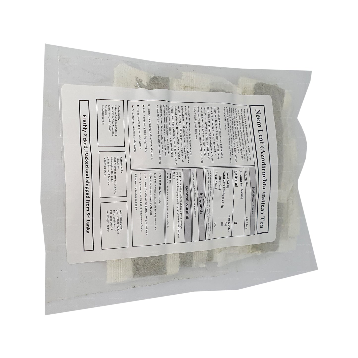 Lakpura Neembladthee (40 g) 20 theezakjes