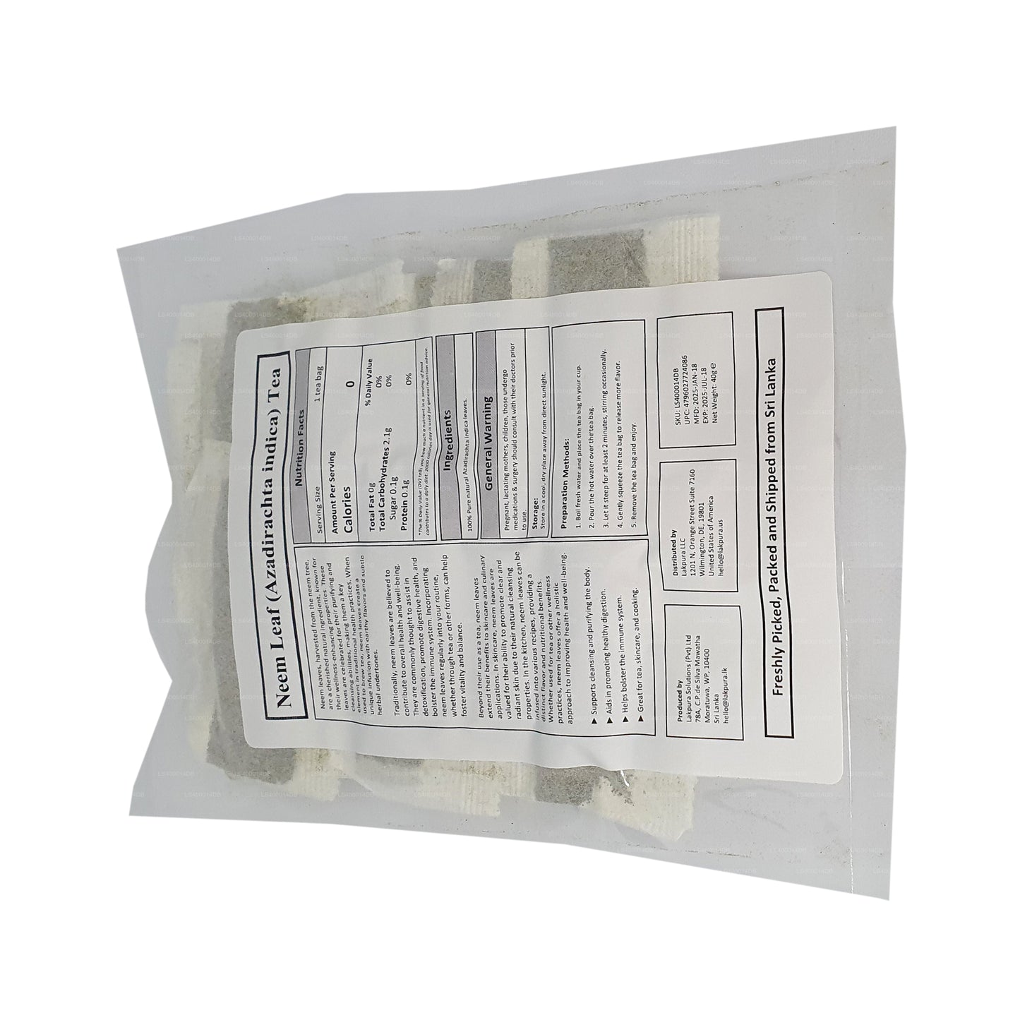 Lakpura Neembladthee (40 g) 20 theezakjes