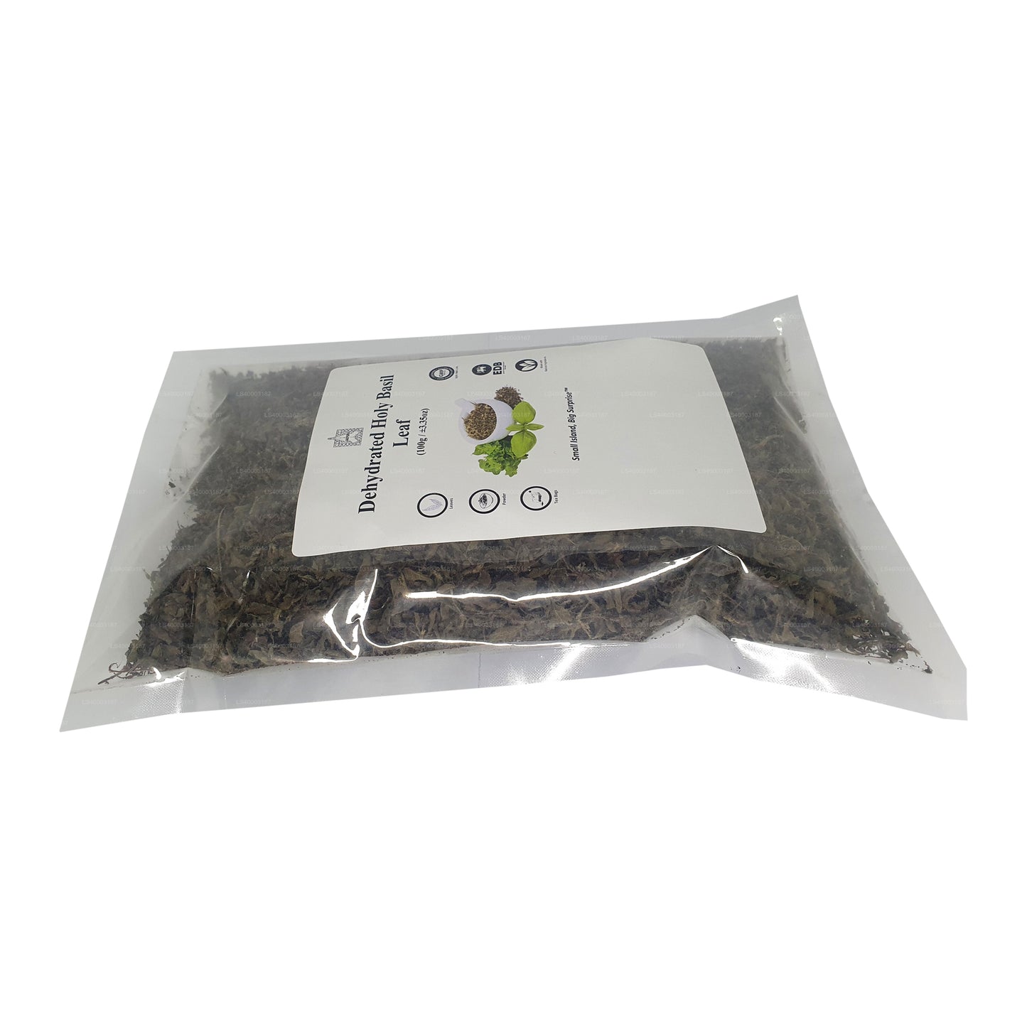 Lakpura gedehydrateerde tulsibladeren van heilige basilicum