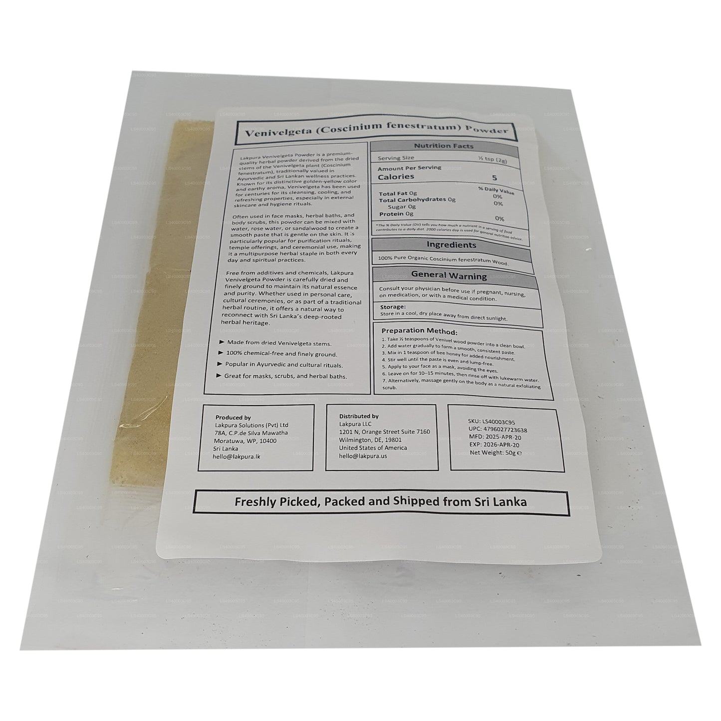 Lakpura Weniwelgeta-poeder