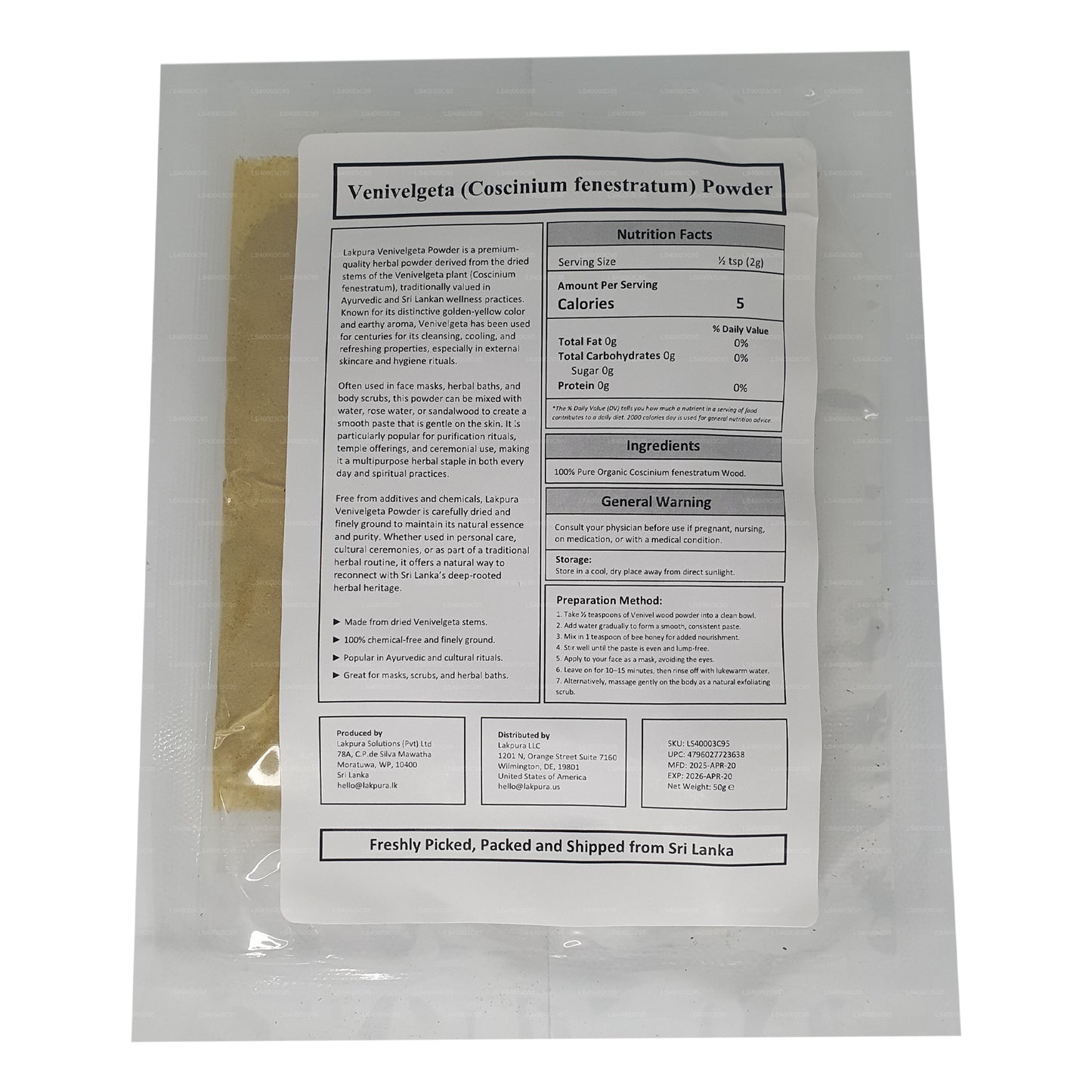 Lakpura Weniwelgeta-poeder