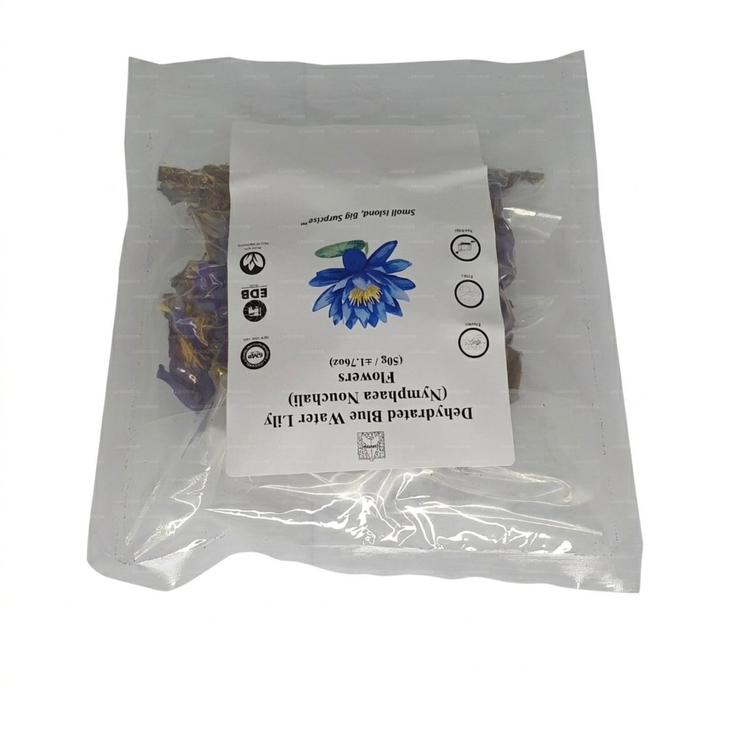 Lakpura® Gedehydrateerde Blauwe Waterlelie Bloemen