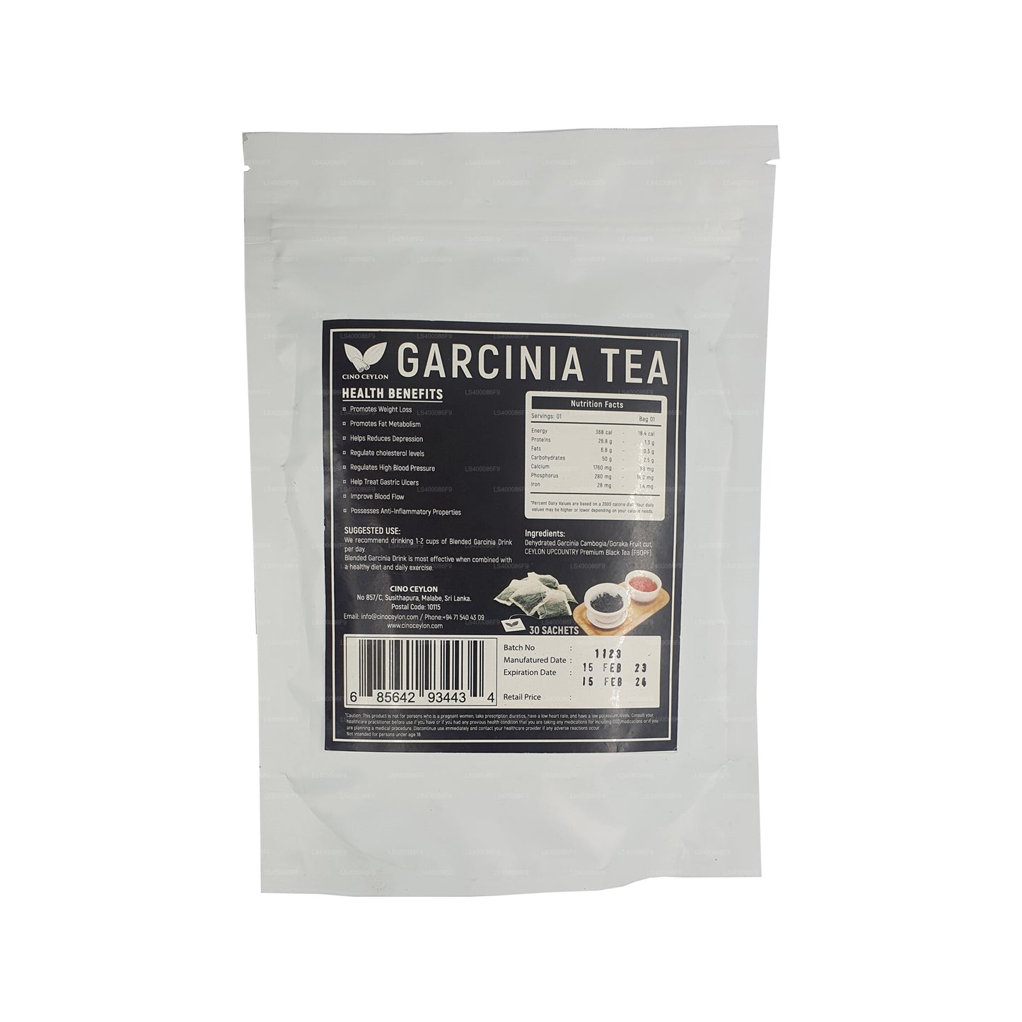 Cino Ceylon Garcinia thee (30 theezakjes)