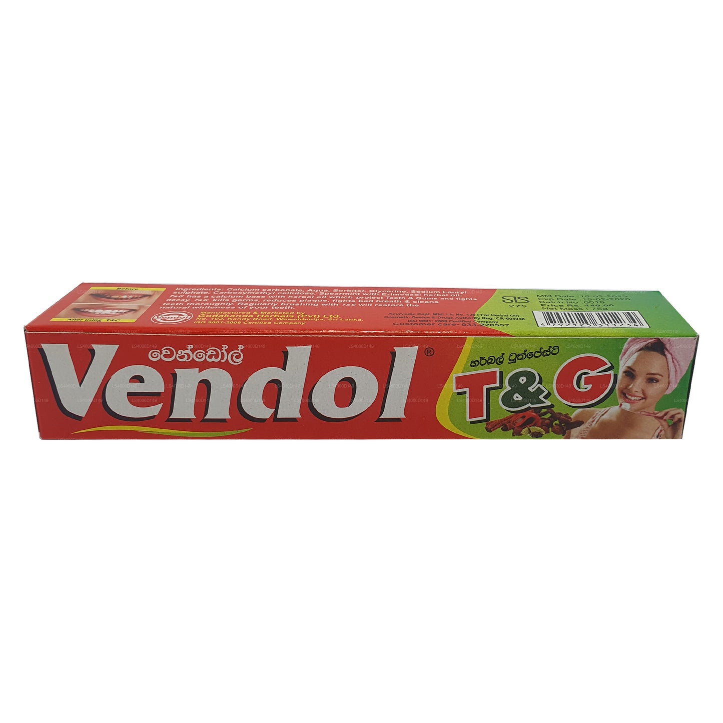 Vendol T en G Tandpasta (135 g)