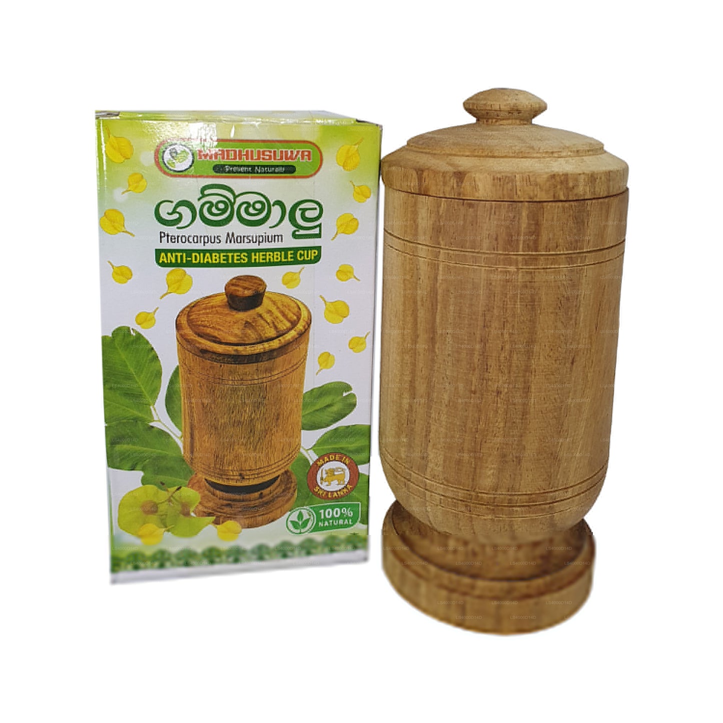 Madhusuwa Gammalu (Pterocarpus Marsupium) Antidiabetische kruidenbeker - 200 g