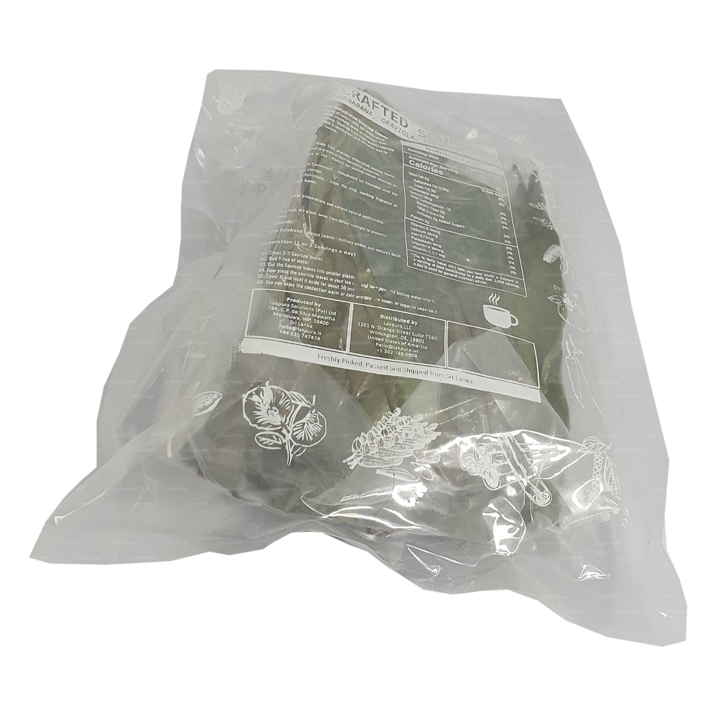 Lakpura® Wildcrafted Soursop (Guanabana, Graviola, Guyabano) Gedroogde Bladeren Heel