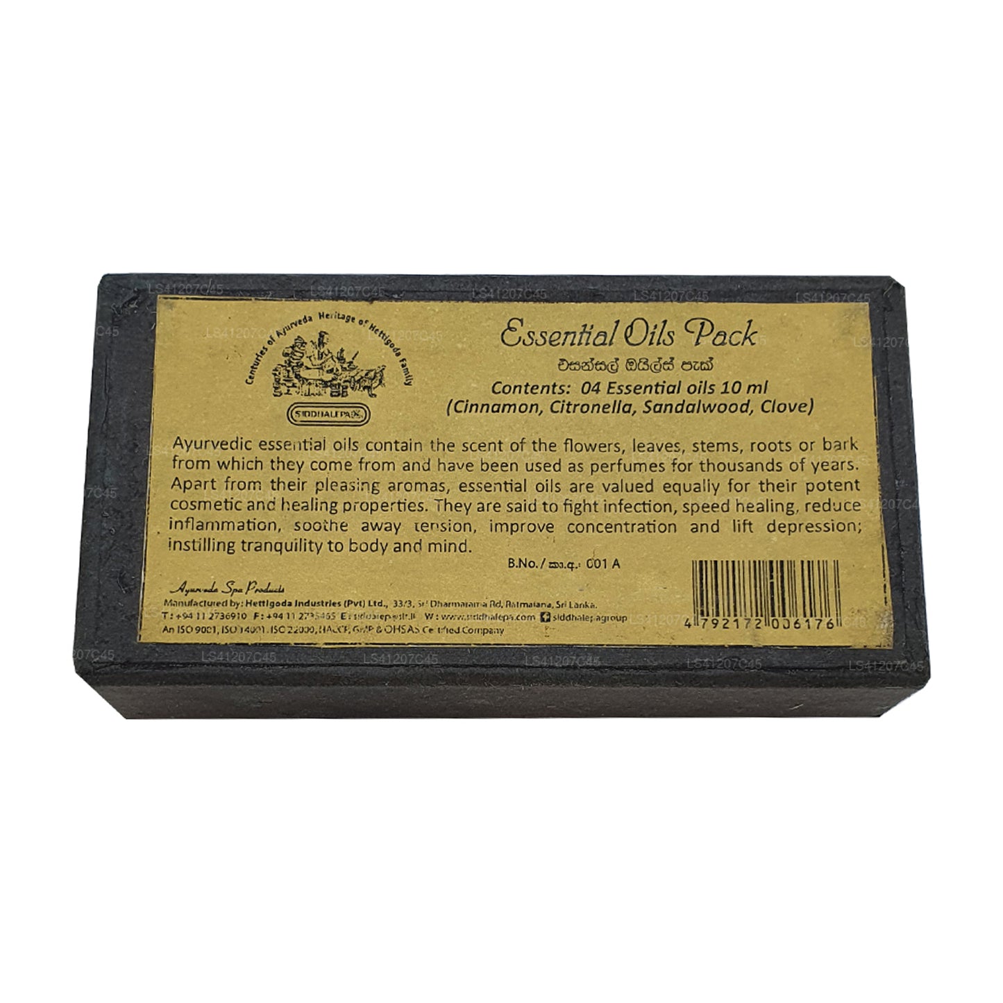 Siddhalepa pakket met etherische oliën (4 x 10 ml)