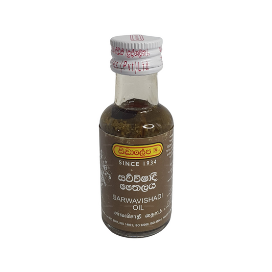 Siddhalepa Sarwavishadee-olie (30 ml)