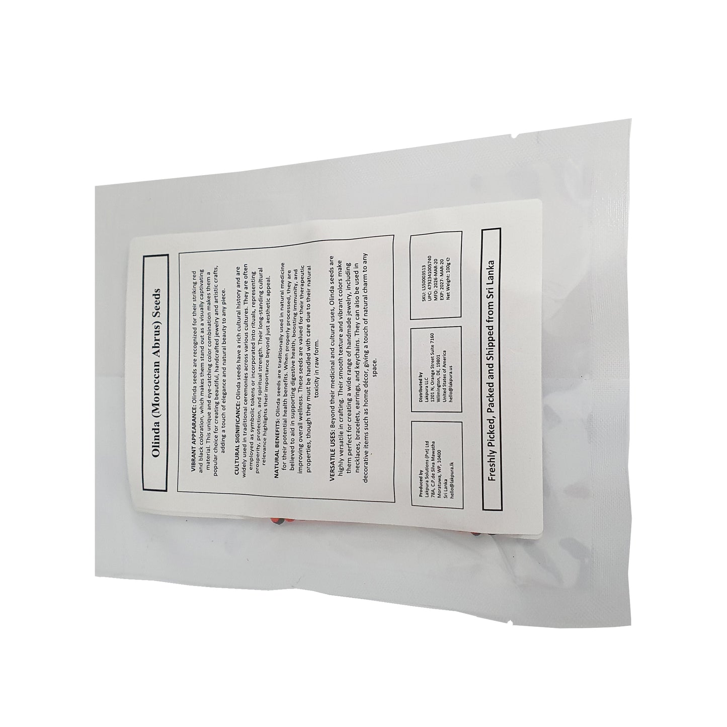 Lakpura® Olinda (Marokkaanse Abrus) Zaden