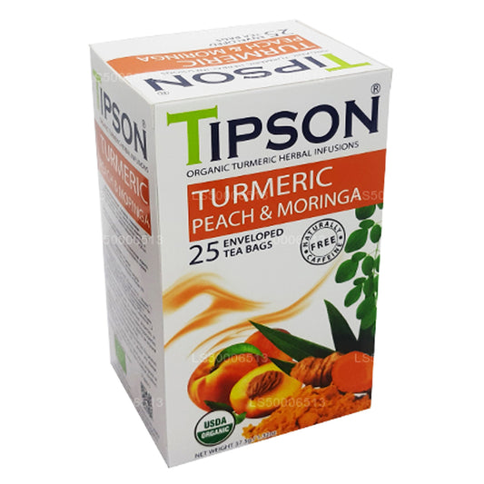 Tipson Tea Biologische kurkuma, perzik en moringa (37,5 g)