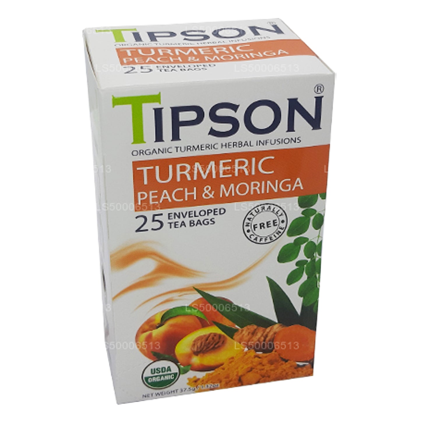 Tipson Tea Biologische kurkuma, perzik en moringa (37,5 g)