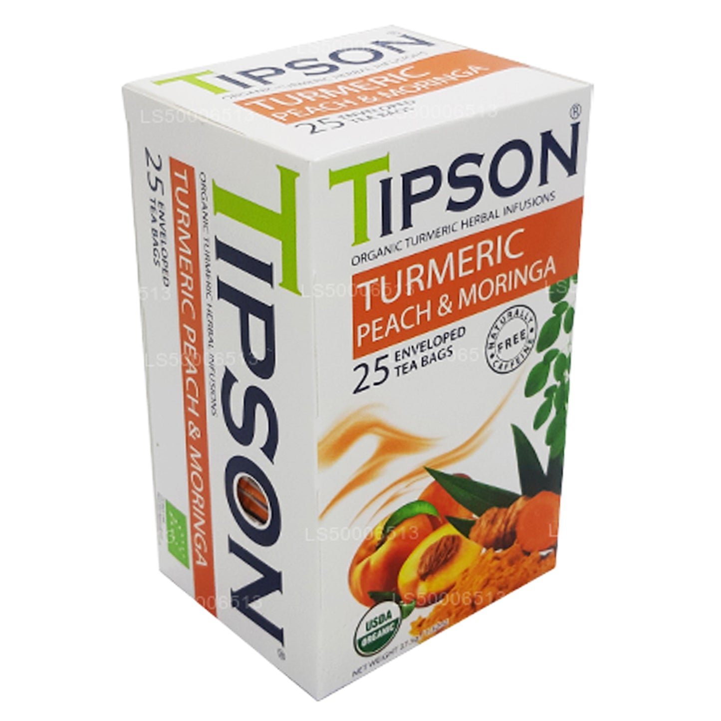 Tipson Tea Biologische kurkuma, perzik en moringa (37,5 g)