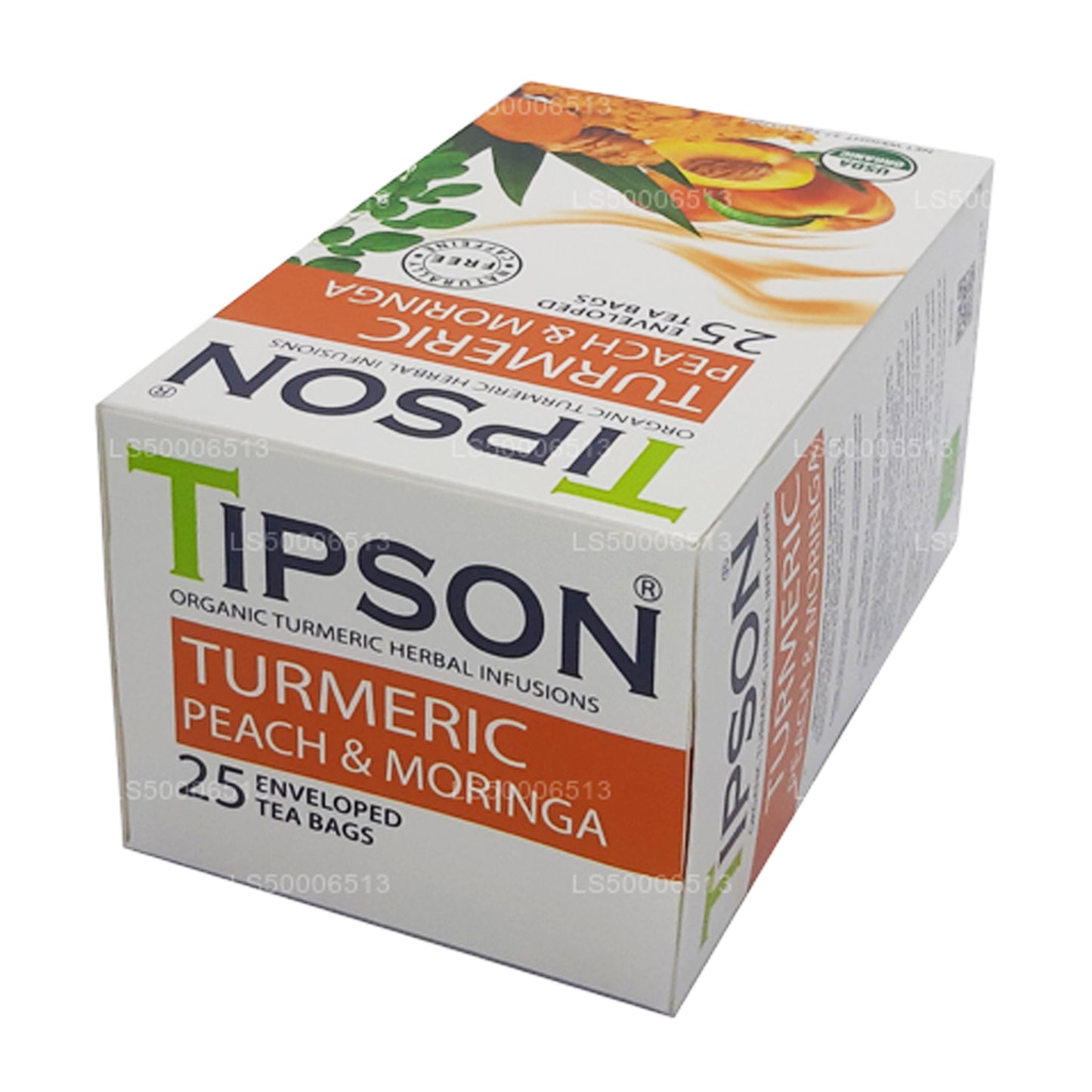 Tipson Tea Biologische kurkuma, perzik en moringa (37,5 g)