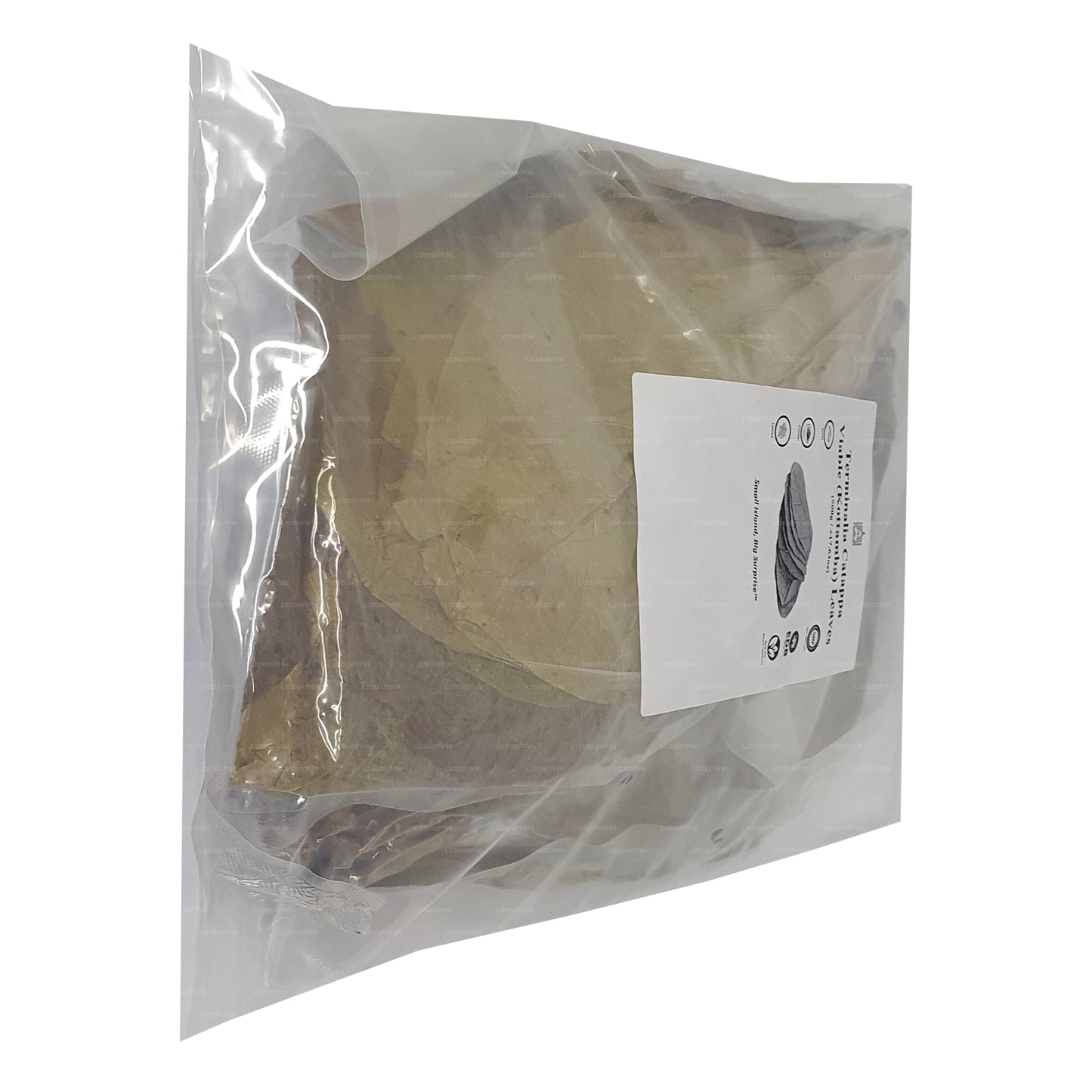 Gedehydrateerde lakpura (Kottan, Kottamba, Indiase amankel) Terminalia catappa 100 blaadjes (100 g)