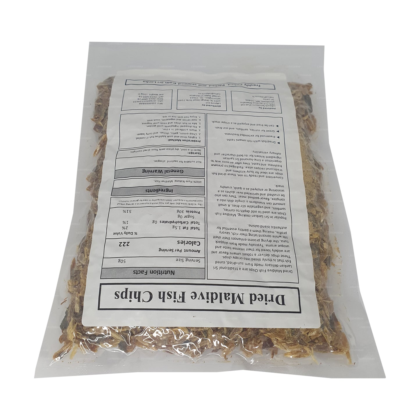 Lakpura Maldive Fish Chips (150 g) verpakking