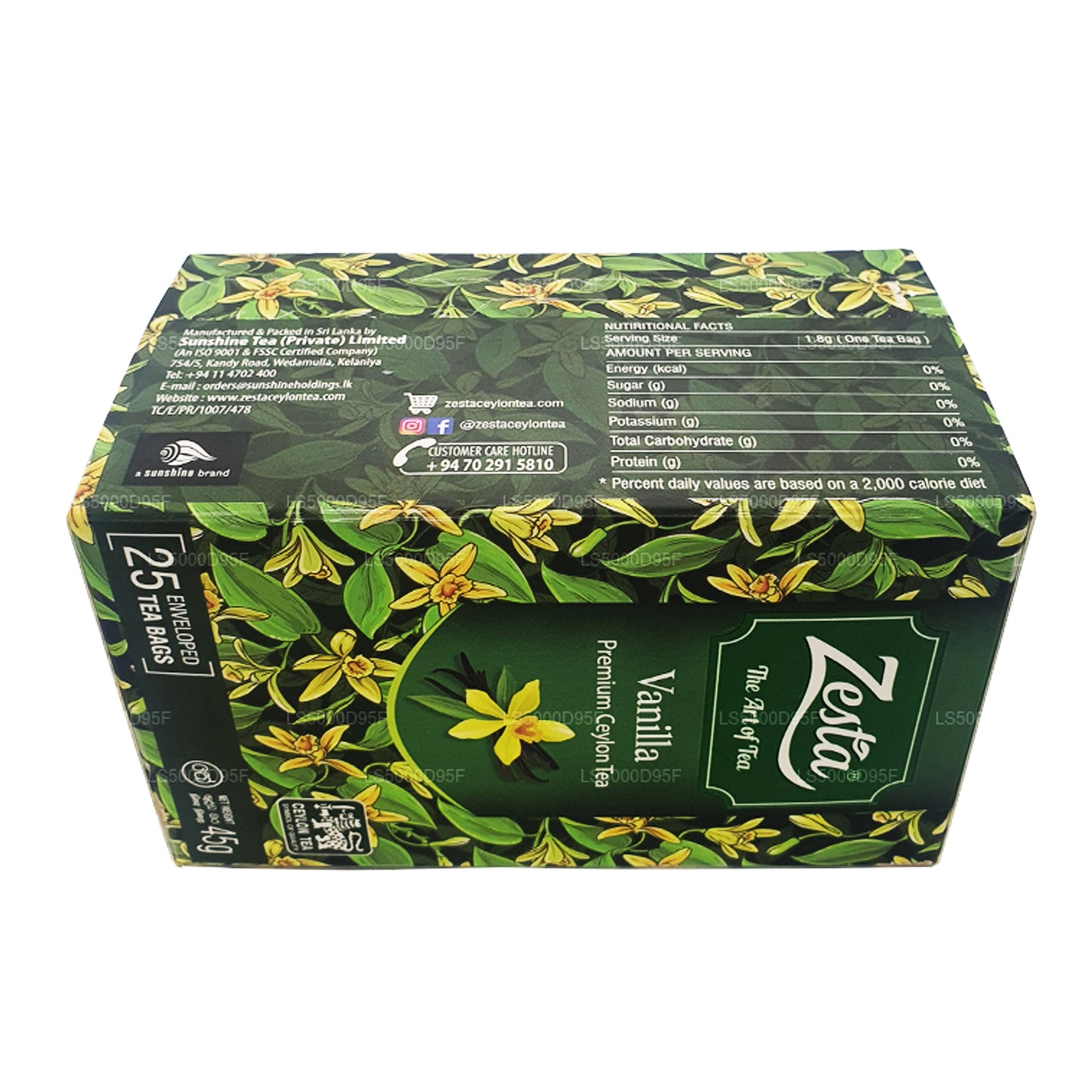 Zesta Vanilla zwarte thee (45 g) 25 theezakjes