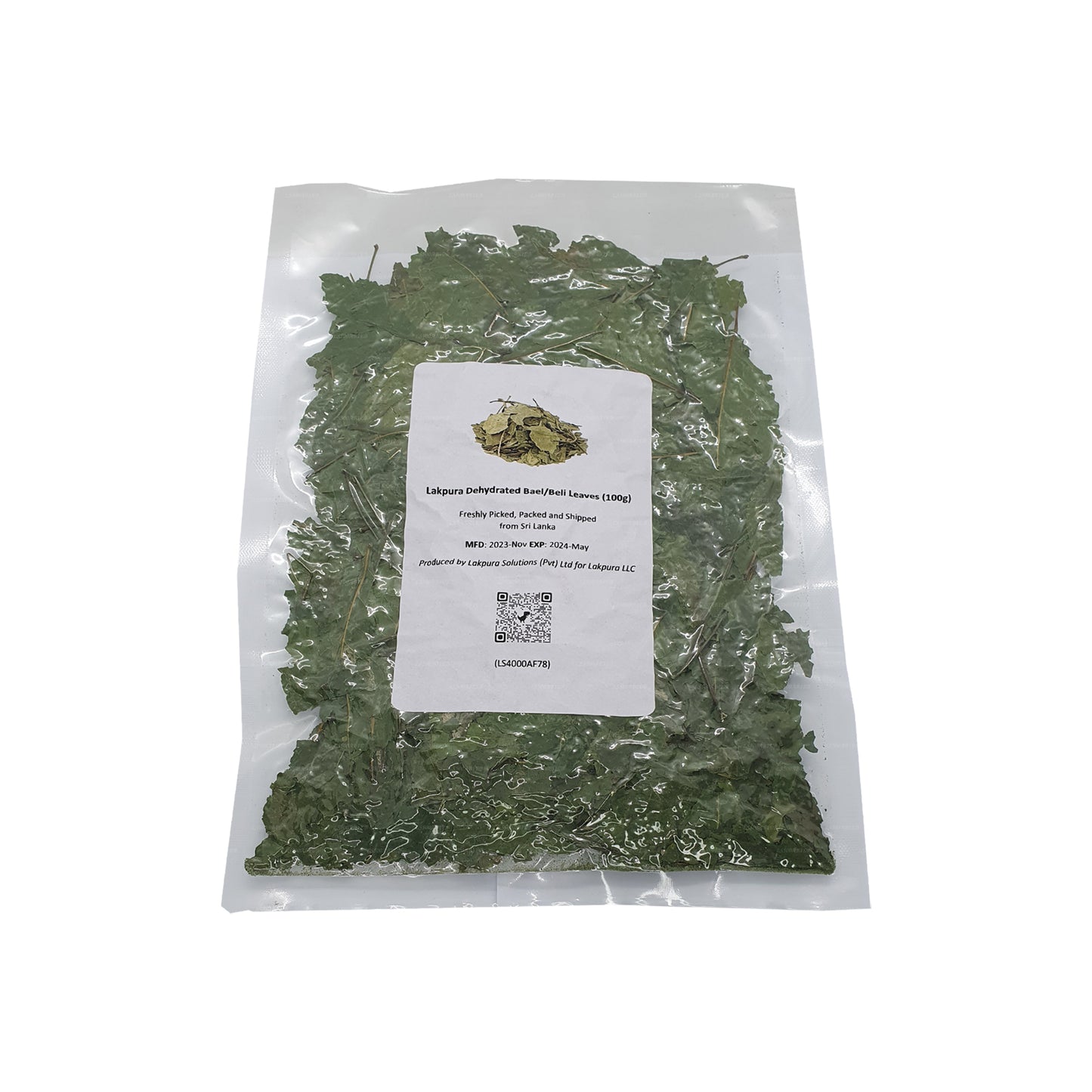 Lakpura Gedehydrateerde Bael/Beli-bladeren