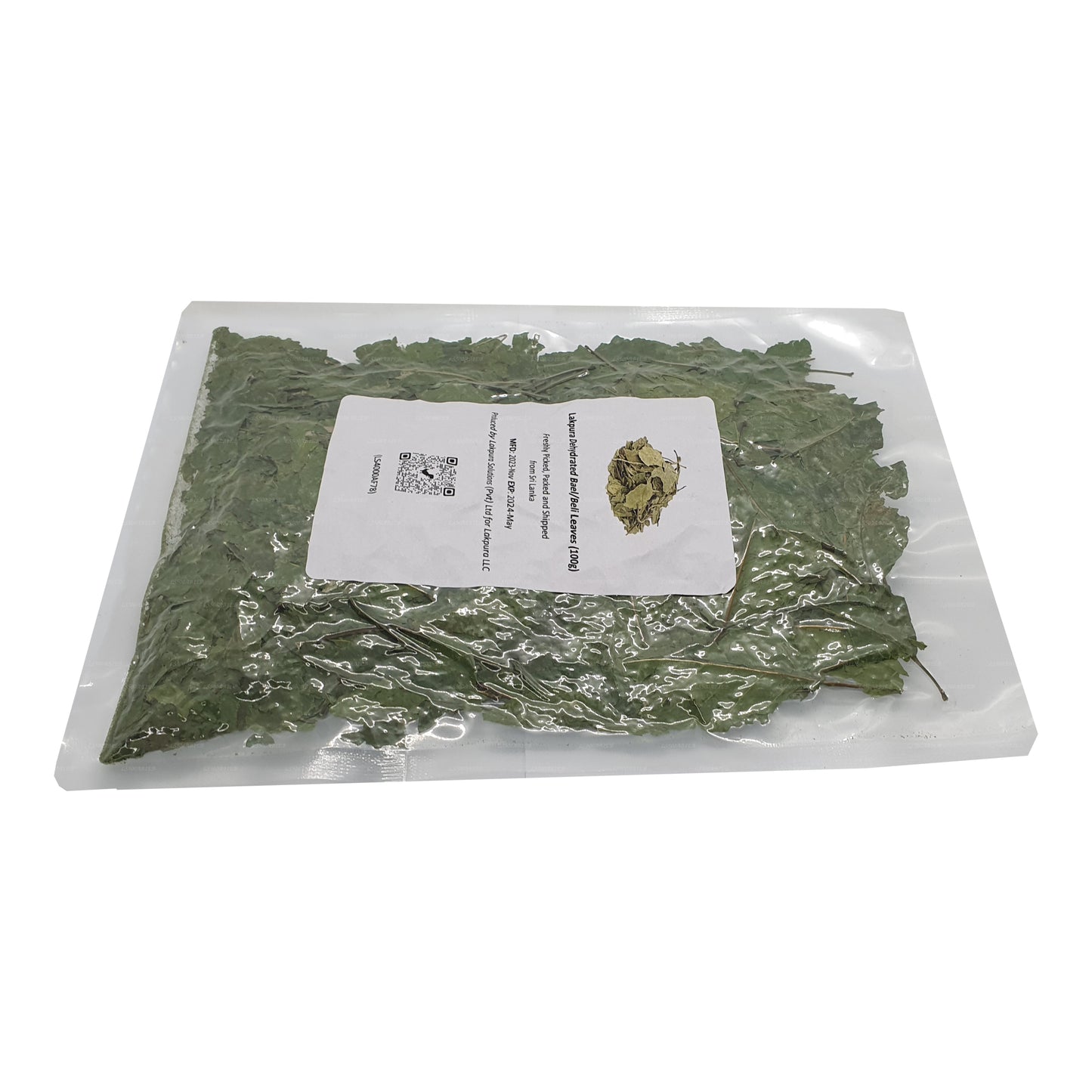 Lakpura Gedehydrateerde Bael/Beli-bladeren