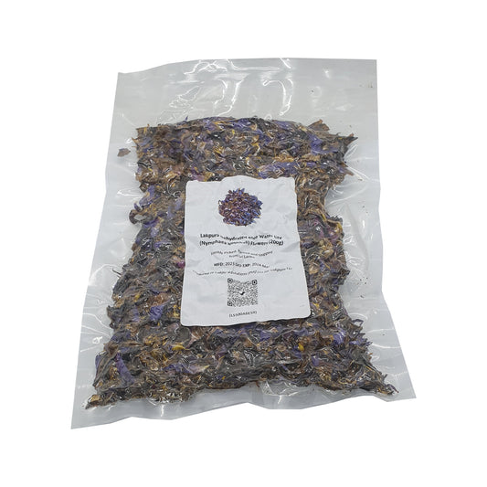 Lakpura Gedehydrateerde blauwe waterlelie (Nymphaea Nouchali) bloeit