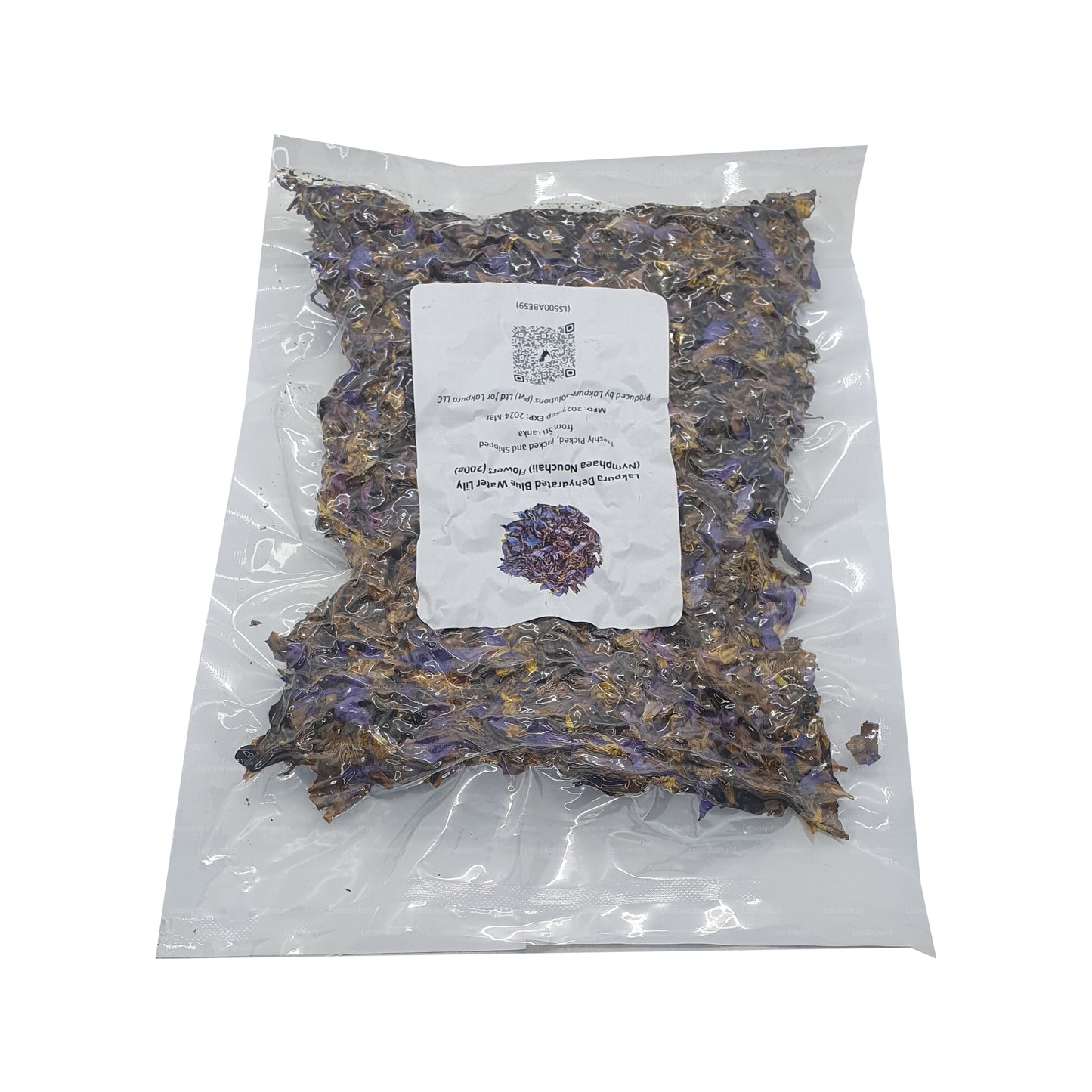 Lakpura Gedehydrateerde blauwe waterlelie (Nymphaea Nouchali) bloeit