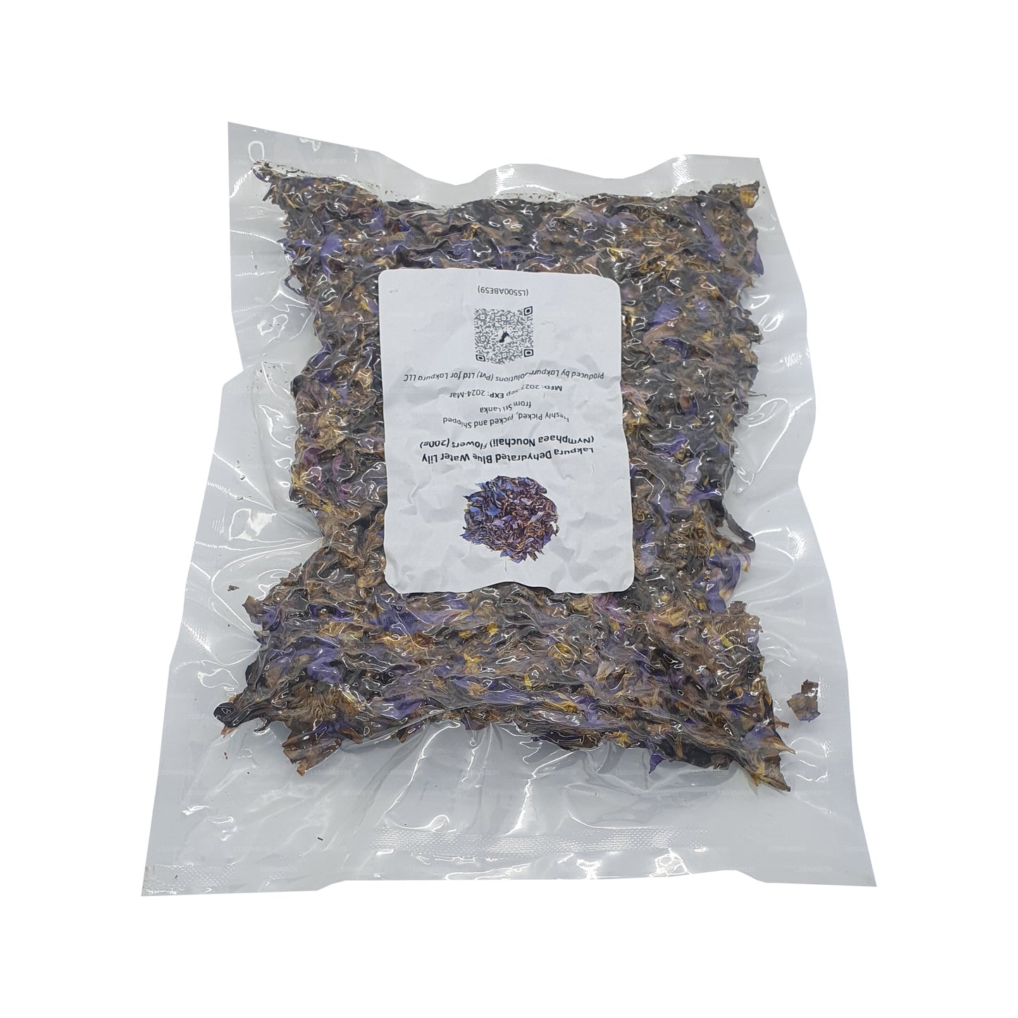 Lakpura Gedehydrateerde blauwe waterlelie (Nymphaea Nouchali) bloeit