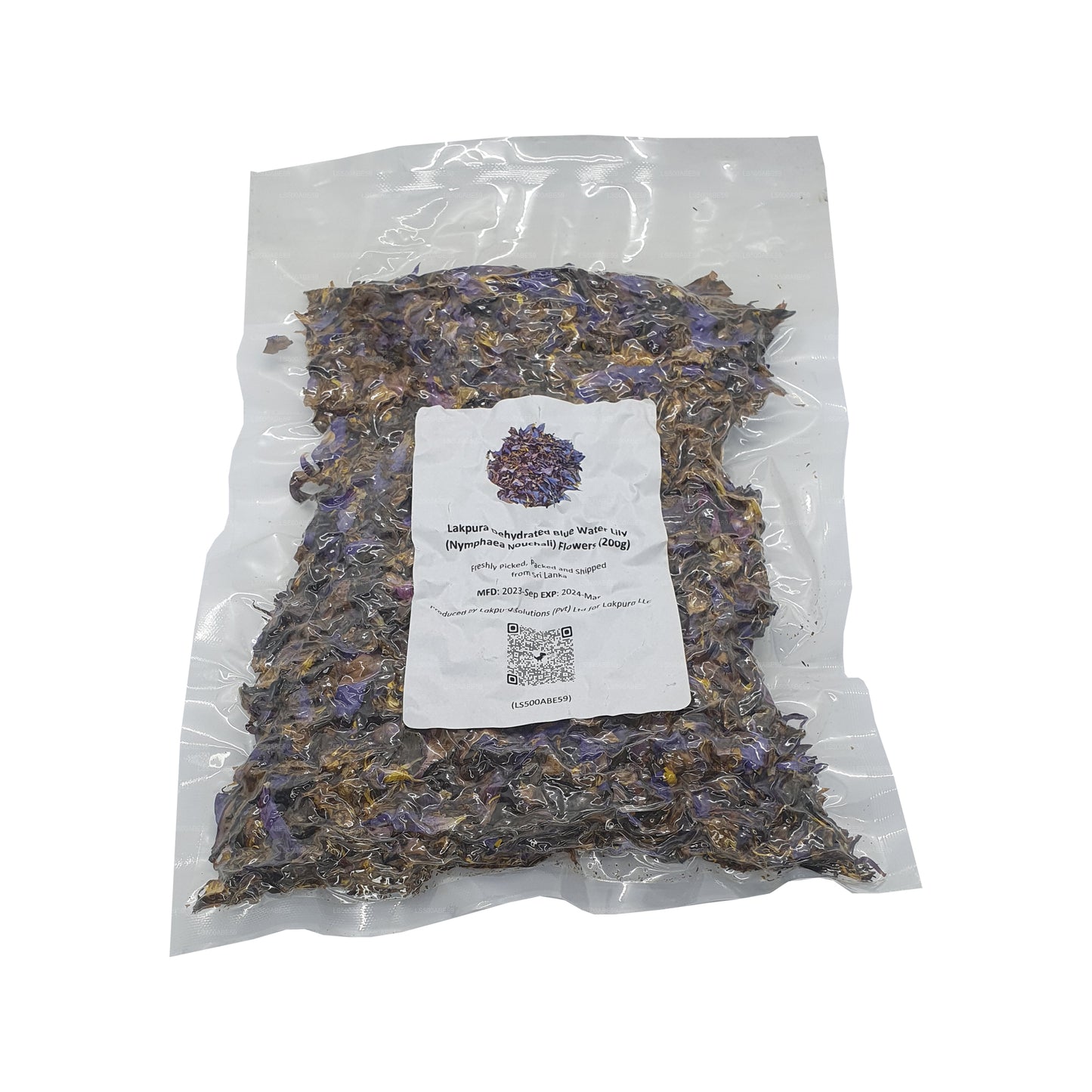 Lakpura Gedehydrateerde blauwe waterlelie (Nymphaea Nouchali) bloeit