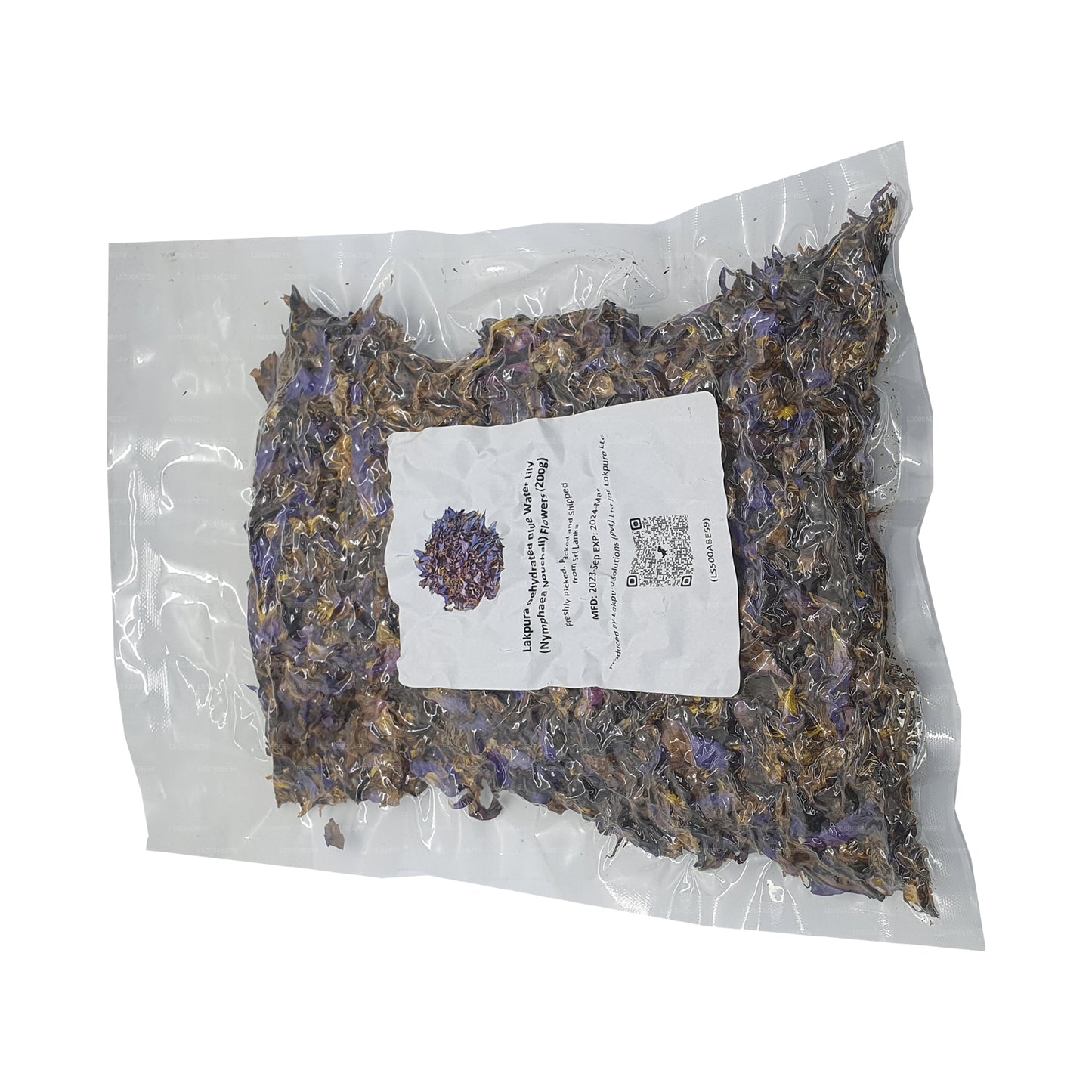 Lakpura Gedehydrateerde blauwe waterlelie (Nymphaea Nouchali) bloeit