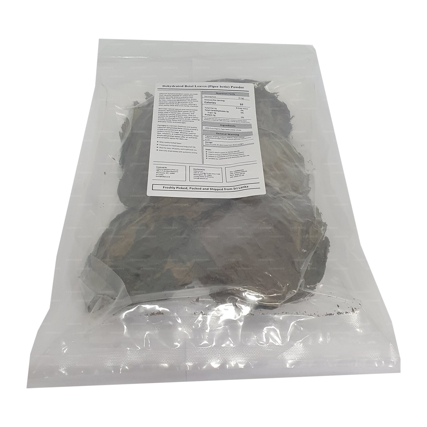 Lakpura® Gedroogde Betelbladeren