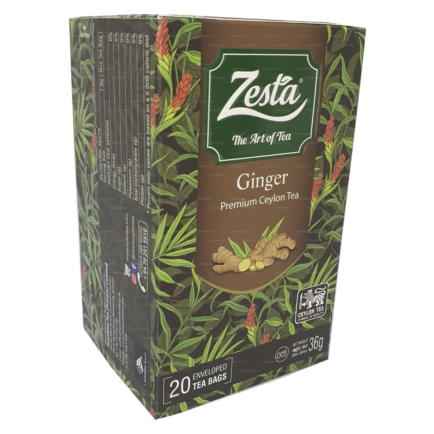 Zesta Ginger Premium Ceylon-thee (36 g) 20 theezakjes