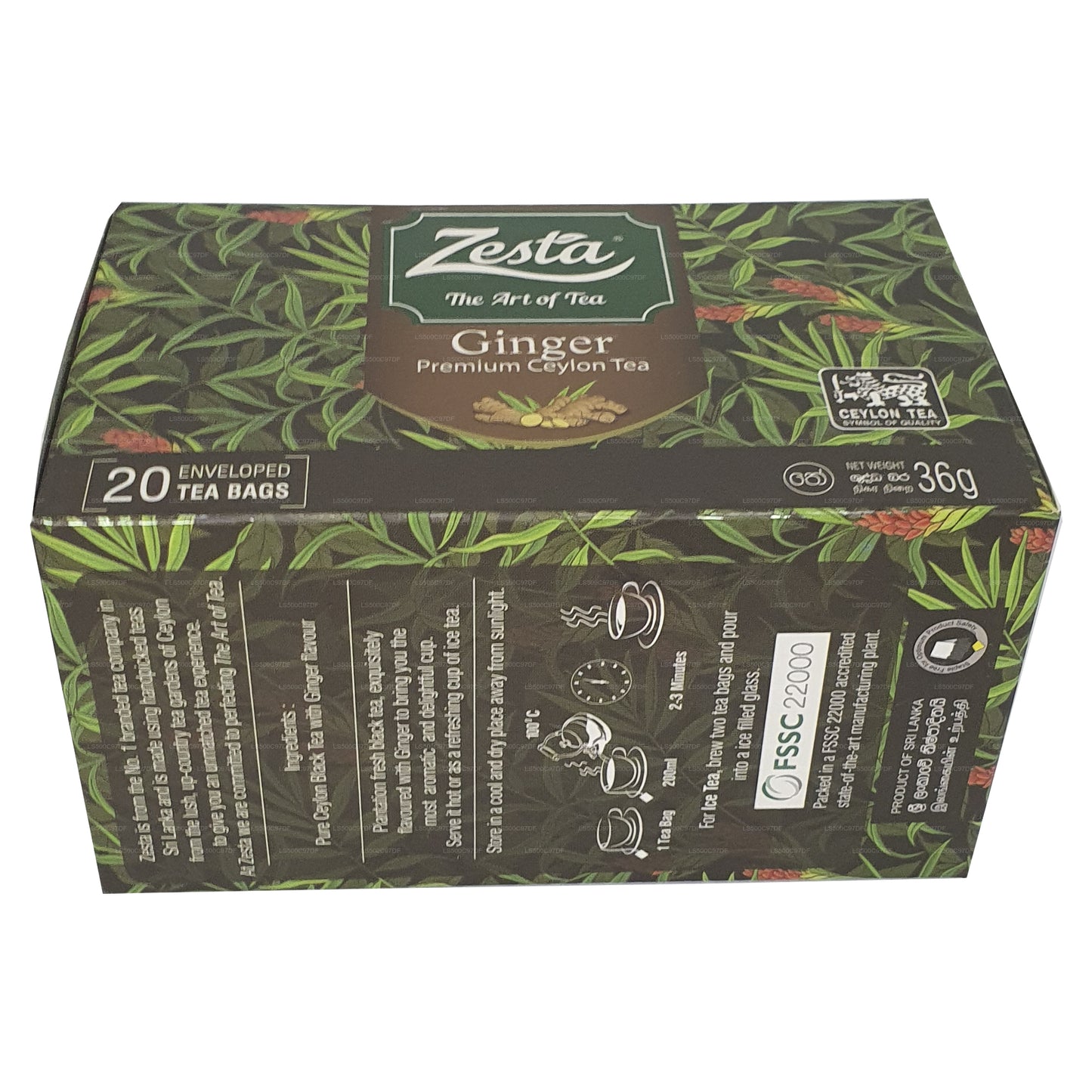 Zesta Ginger Premium Ceylon-thee (36 g) 20 theezakjes