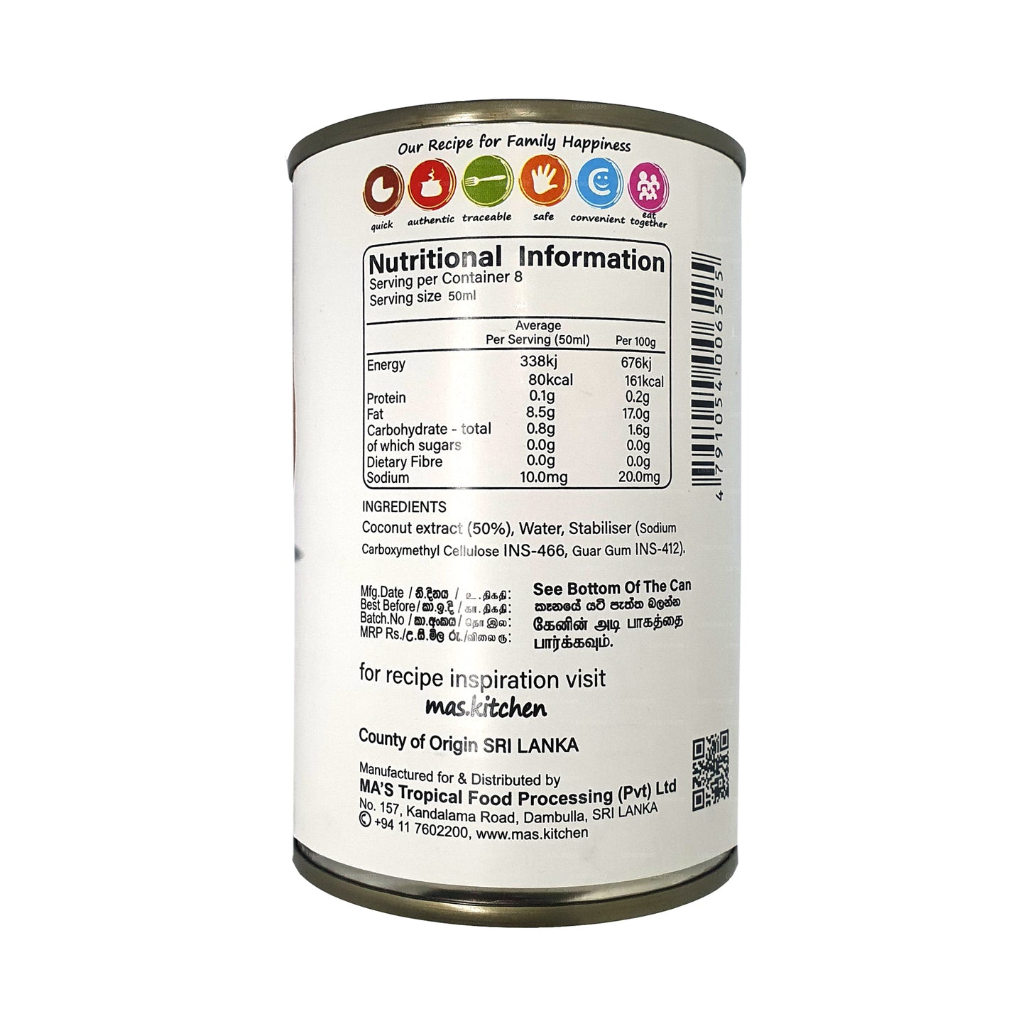 MA's Kitchen Kokosmelk Classic (400 ml)