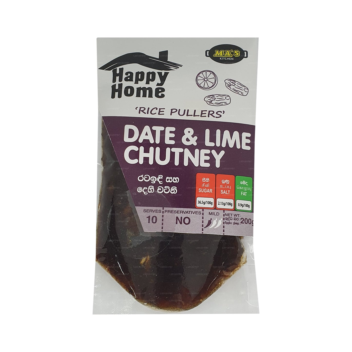 MA's Kitchen chutney met dadels en limoen (200 g)