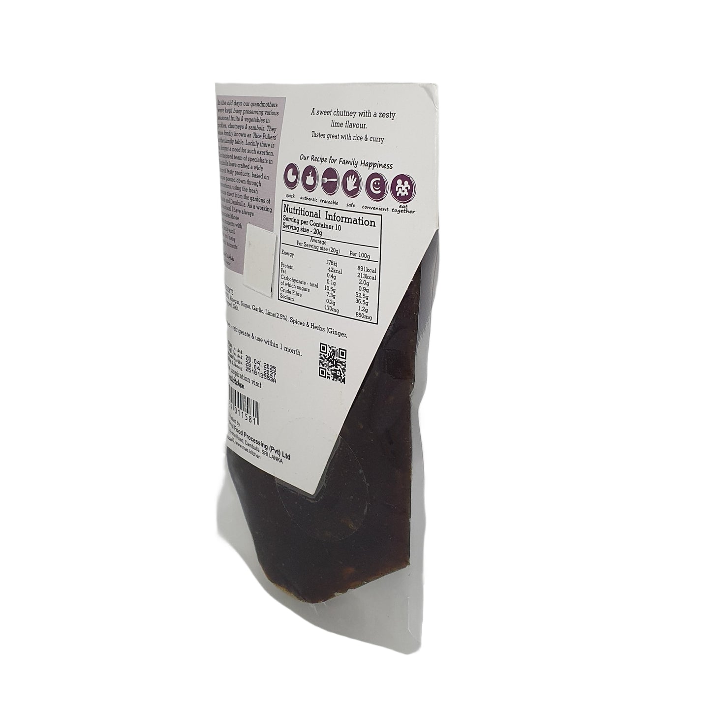 MA's Kitchen chutney met dadels en limoen (200 g)