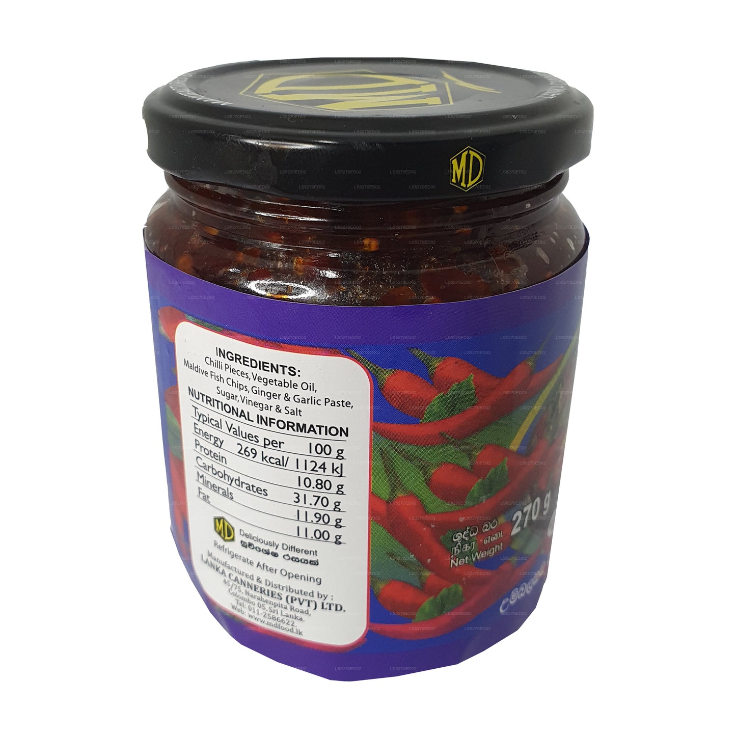 MD Chinese chilipasta met Malediven (270 g)