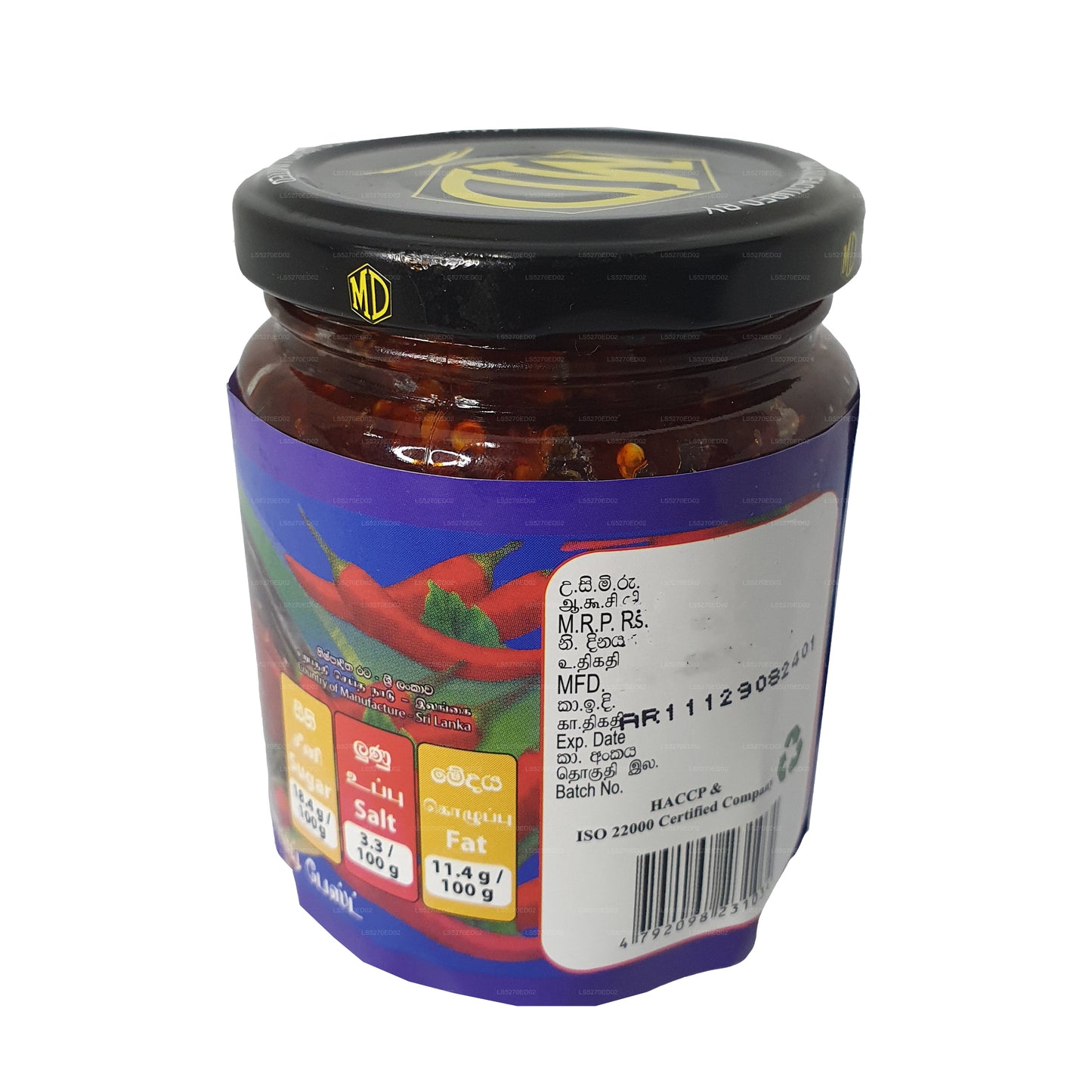 MD Chinese chilipasta met Malediven (270 g)