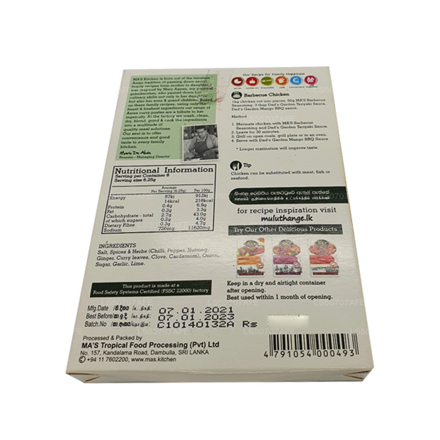 Ma's Kitchen Barbecuekruiden (50 g)