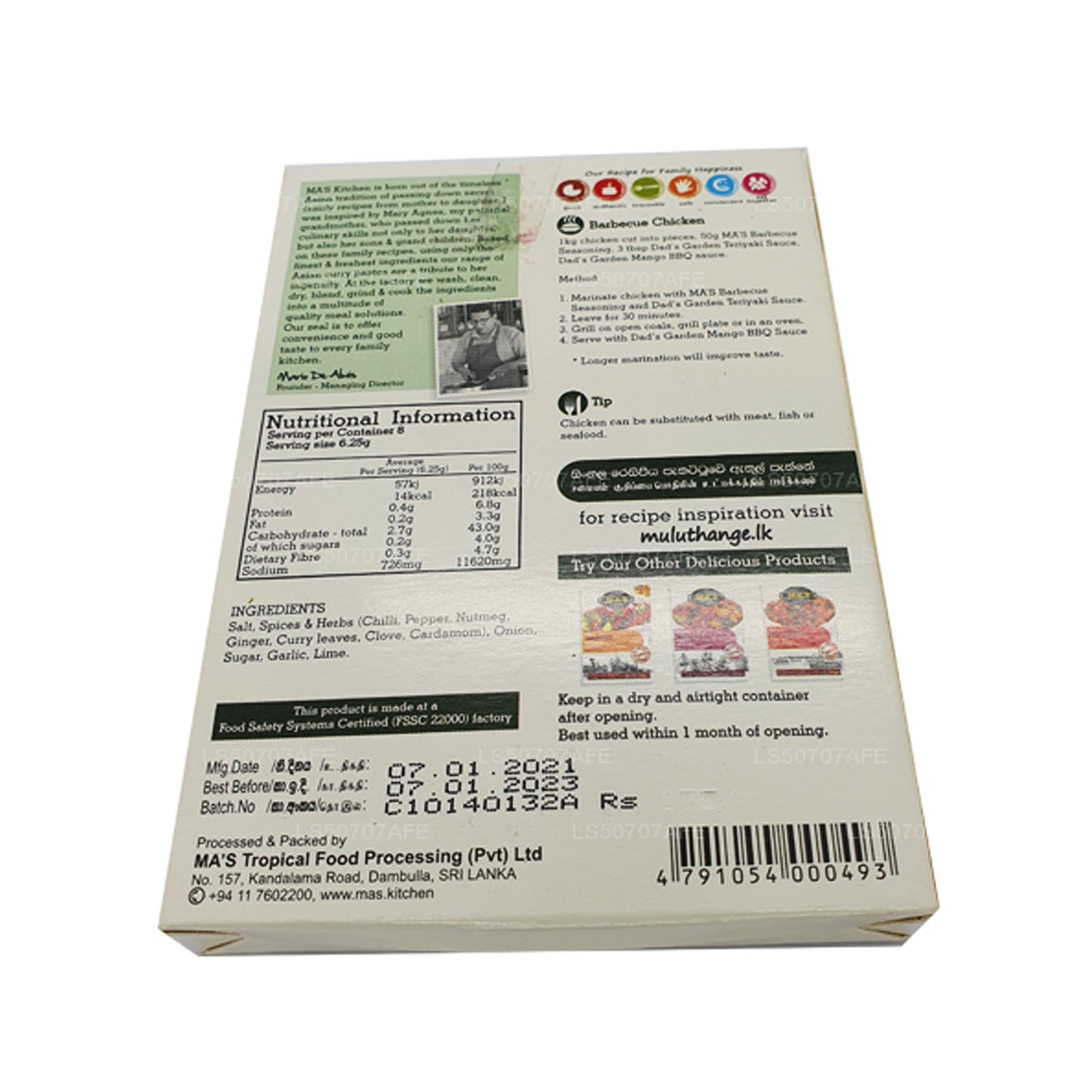 Ma's Kitchen Barbecuekruiden (50 g)