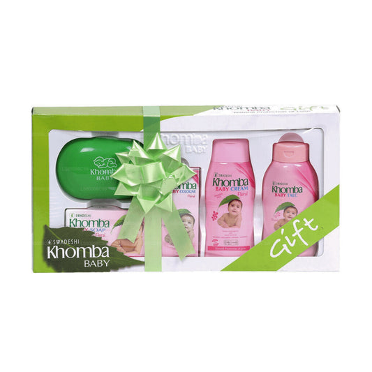 Swadeshi Khomba Baby Cadeaupakket Bloemig