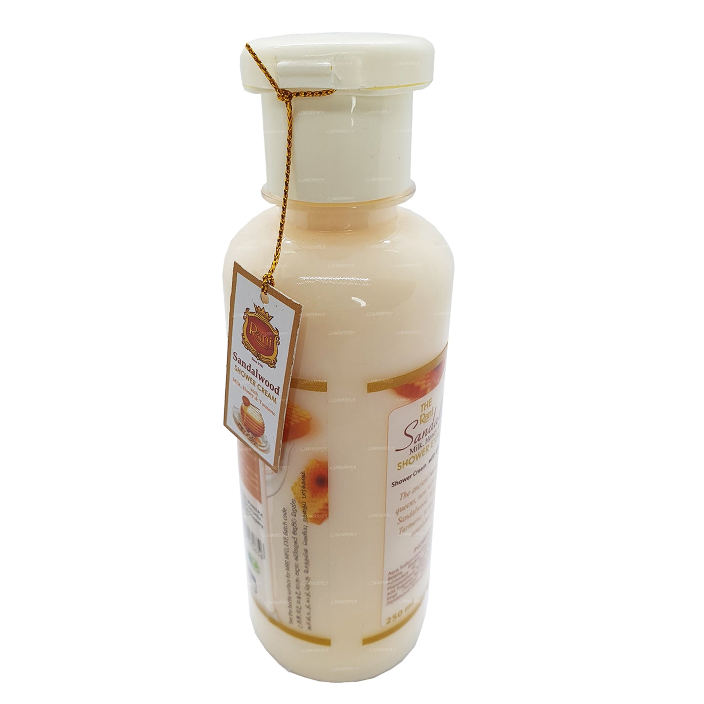 Swadeshi Rani sandalwood douchecrème met melk, honing en kurkuma (250 ml)