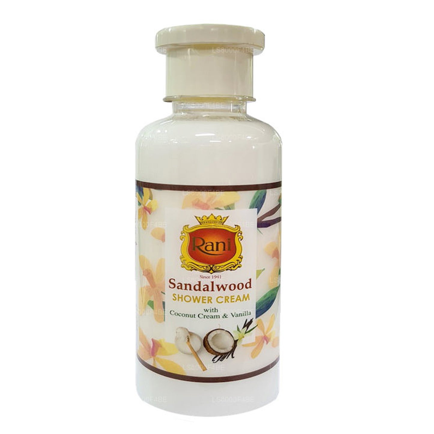 Swadeshi Rani sandalwood douchecrème kokoscrème en vanille (250 ml)